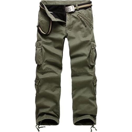 Large Size Inner Plus Fleece Thicken Warm Pants Winter Men Outdoor Camping Riding Hiking Soft Shell Thermal Cotton Cargo Trouser