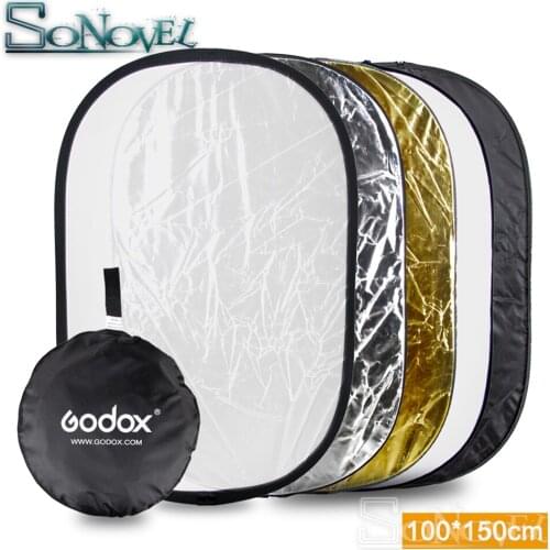 Godox 39"x59" 100*150cm 5 in 1 Multi Disc Photography Studio Photo Oval Collapsible Light Reflector handhold portable photo disc