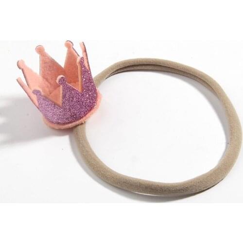 12Pcs 5CM Crown Nylon Headbands For Girls Elastic Hair Band Photographic Accessories for Kids Infants Toddlers