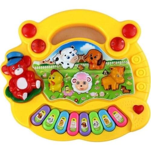 Early Education 1 Year Olds Baby Toy Animal Farm Piano Music Developmental Toys Baby Musical Instrument for Children & Kids Boys