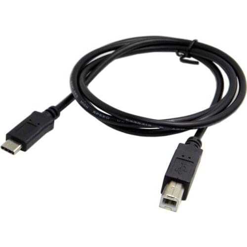 USB-C USB 3.1 Type C Male Connector to USB 2.0 B Type Male Data Cable for Cell Phone&Printer&Hard Disk 1m