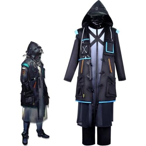 Game Arknights Doctor Cosplay Costume Adult Unisex Fancy Suits Punk Outfits Halloween Carnival Uniform Coatt+Trench+Shirt+Pants