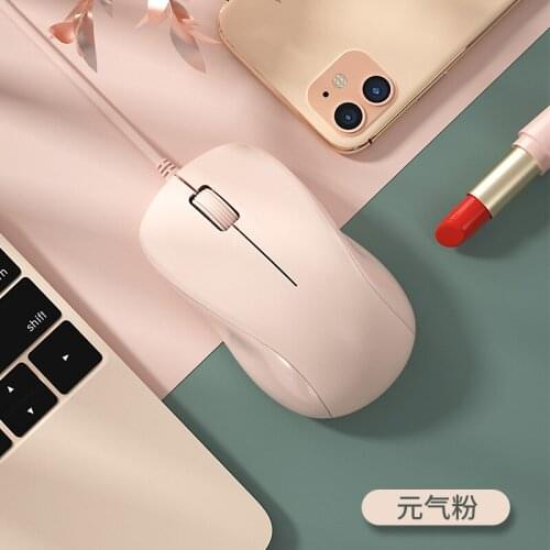 Card with wired mouse silent and mute cute desktop computer USB external notebook office home compact for girls