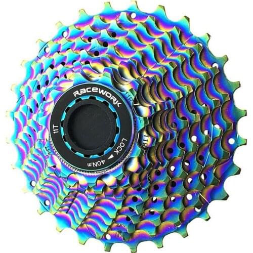 RACEWORK Road Bike Cassette 11 Speed 11-28T Rainbow Bike Freewheel Sprocket Ultralight 11V Flywheel
