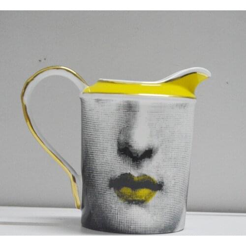 Louisa changing face coffee cup with classical creative face combination English tea set Milan style