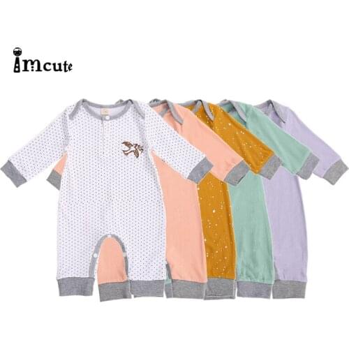 Newborn Embroidery Romper Infant Long Sleeve Round Neck Jumpsuit Toddler Casual Style Playsuit Baby Girls Clothes For Baby Boy