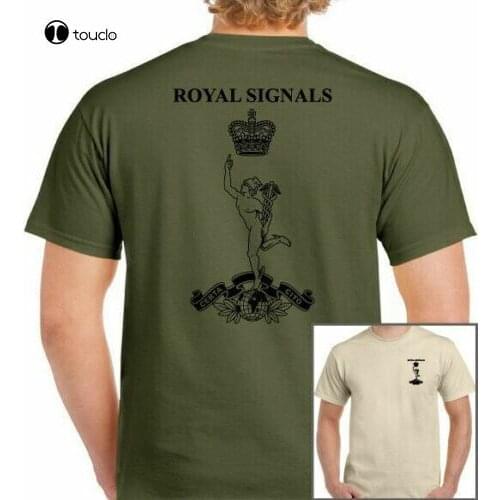 Royal Corps Of Signals Cap Badge British Army Military Army Scaleys Tee Top