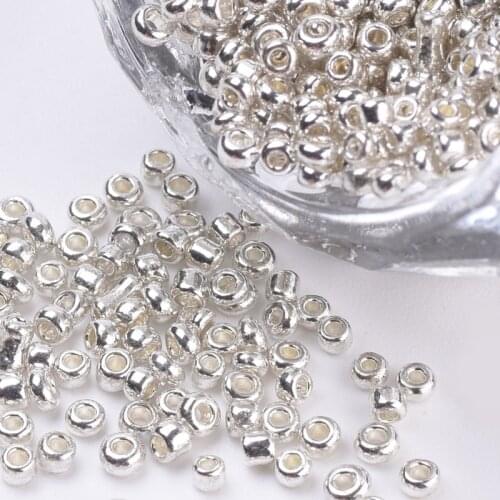 Round Glass Seed Beads for jewelry making ,Frosted /Metallic/Plated /Opaque Style2.3x1.5mm,Hole:0.8mm;about 30000pcs/bag