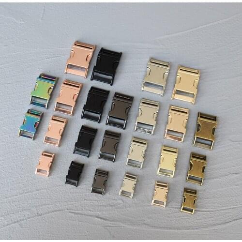 LOGO 10 Pcs 15/20/25/30mm Metal Quick Side Release Buckle Clasps Bag Strap Purse Clip Clasp Parts Leather Laser Engraving