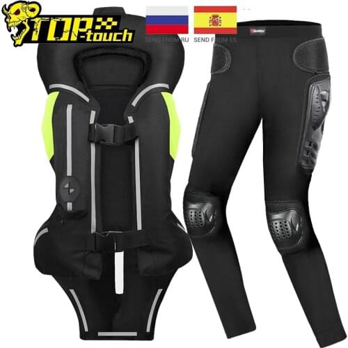 Motorcycle Jacket Breathable Motocross Chaqueta Moto Reflective Air Bag Veste Moto Protective Motorcycle Pants Equipment Men