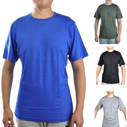Mens 100% Merino Wool Out door Crew T Shirts Lightweight Athletics Summer Breathable Wicking Cool Short Sleeve Base Tee