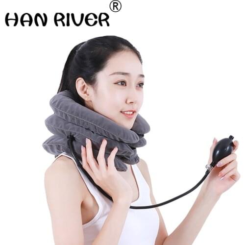 Inflatable neck cervical traction apparatus household correct neck collar physiotherapy massage stretch cervical spondylosis