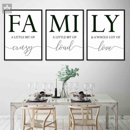 Home Family Sign Quotes Nordic Posters And Prints Wall Art Canvas Painting Wall Pictures For Living Room Bedroom Wall Decor