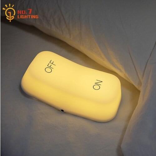 Individual Simple Atmosphere Night Lights with Gravity Switch USB Charging Art Decor Home Boys/girls Room Bedroom Bedside Gift