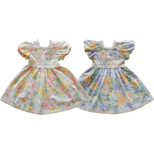 High Quality Girls Princess Kids Dresses for Girls Tutu Lace Flower Embroidered Baby Girls Dresses Wedding Party Dress CL475