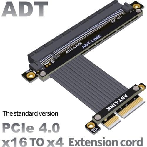 PCIe 4.0 x4 to x16 Riser Cable PCI-E 4x 16x Extender Conversion Cable RTX 3090 RX6800xt PCI Express R23SL/R23SF/R23SH