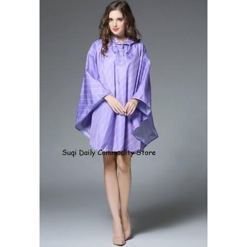 Women Lightweight Rain Coat Poncho With Hood Colorful Cloak Waterproof Raincoat Adults Outdoor Bicycle Rainwear