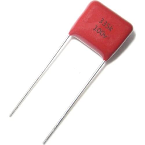 5pcs CBB 100v 3.3UF 335K PITCH 15MM 10% DIP CBB Polypropylene film capacitor
