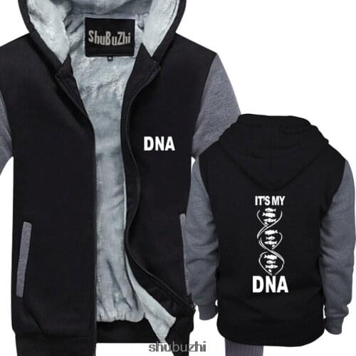 Fishinger Its My Dna - Popular Tagless warm coat thick hoody men warm hoodies men brand jacket plus size sbz3392