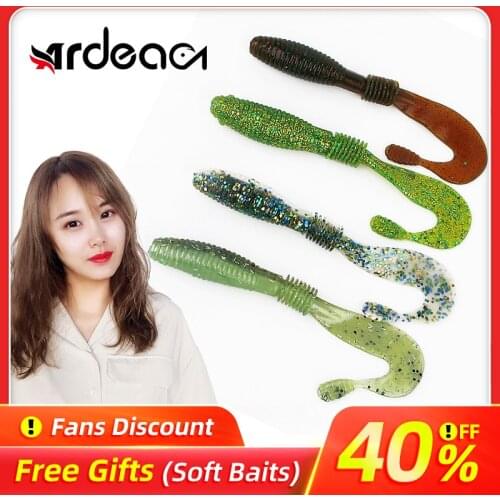 Ardea Soft Lures 110mm 7.8g Curly Silicone Worm Wobblers Bait tail Double Color Swimbait Bass Baitfishing Fishing Tackle