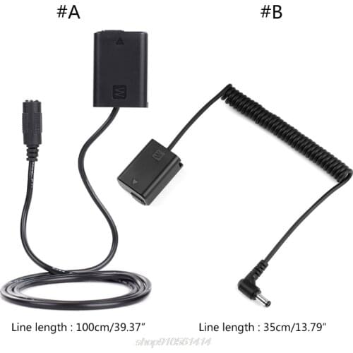 Spring Cable NP-FW50 Dummy Battery 5.5x2.1mm DC Coupler for -Sony A7, A7S, A7R, a7 II, a7S II, and a7R II A5100 J29 21 Dropship