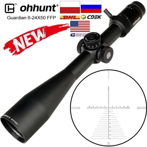 Drop Shipping Fron Poland&Russia Ohhunt Guardian 6-24X50 FFP First Focal Plane Side Parallax Glass Hunting Riflescope