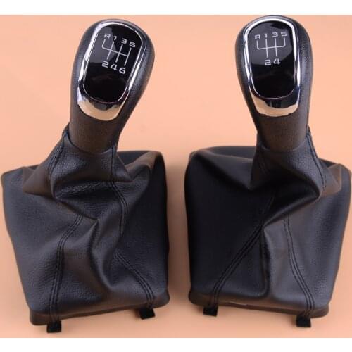 New Black 5 6 Speed Gear Stick Shift Shifter Knob Gaiter Frame Lever Car Fit For Skoda Superb 2008 2009 2010 2011 2012 1Z0711141