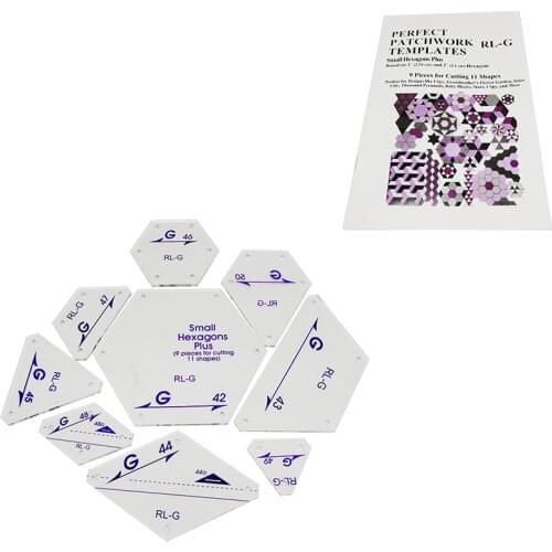 Sewing Ruler Patchwork Template 9 Pleces For Cutting 11 Shapes #RL-G