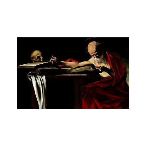 Special offer -high quality oil painting- SAINT ST JEROME # 36 inch TOP HOME Decor ART ON CANVAS -FREE SHIPPING COST