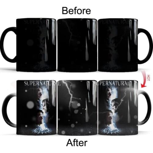 Supernatural Coffee Mug 11oz Heat-sensitive Magic Ceramic Color Changing Tea Milk Cup Friend Gift