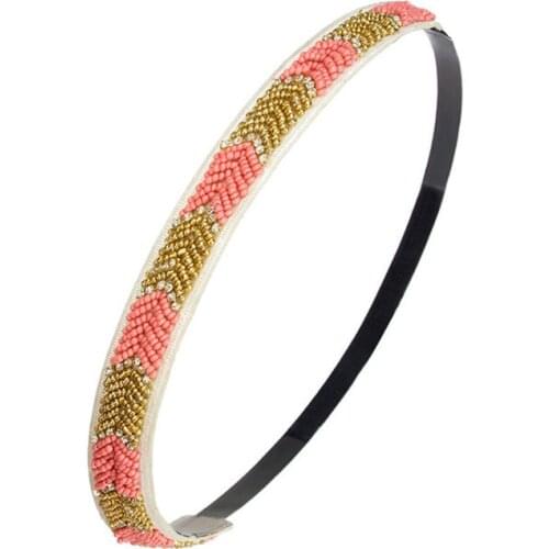 Bridal Hair Accessories Baroque Jeweled Pearl Hairband For Women Girls Crystal Rhinestone Bezel Elegant Velvet Satin Headband