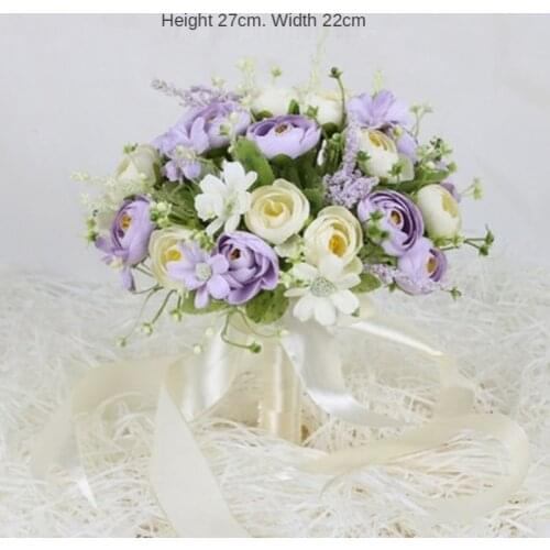 Wedding Bouquet Handmade Artificial Flower Rose Buque Casamento Bridal Bouquet for Wedding Decoration Ramos De Novia 2021 New
