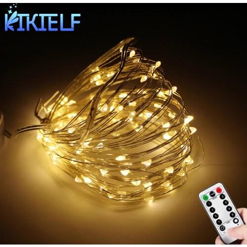 200 LED USB/Battery Fairy Lights Christmas Garland Light Remote Control Timing LED String Lights Wedding Party Garden Home Decor