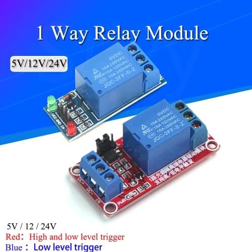 5V 12V 24V high and low level trigger 1 Channel Relay Module interface Board Shield For PIC AVR DSP ARM MCU Arduino low leve