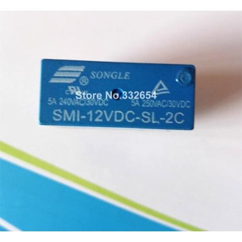 10pcs/lot SMI-12VDC-SL-2C DC 12V 5A 250V 8PIN Power Relay