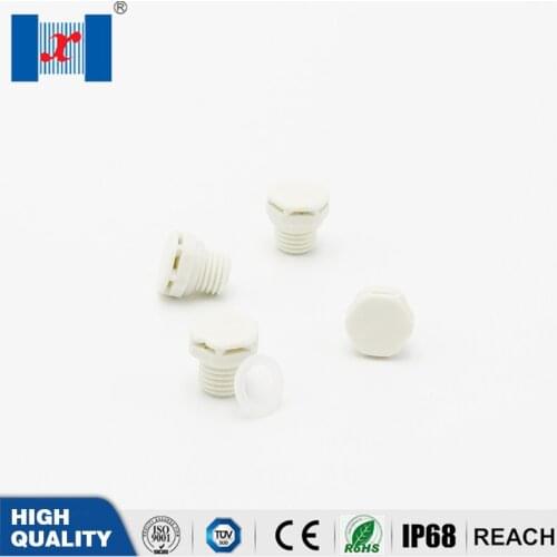 100 pcs/bag M10X1 Nylon Vent Plugs Breather Vents Screw Caps With Ventilation for Lighting PA6 White