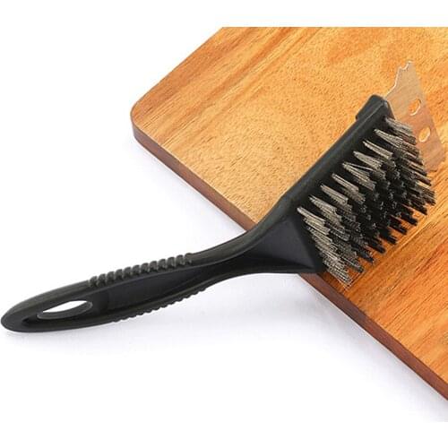 2 in 1 BBQ Cleaning Brush Grill Scapter Kit Steel Wire Grill Brush Kitchen Accessories Cleaning Brushes Barbecue Cooking Tool