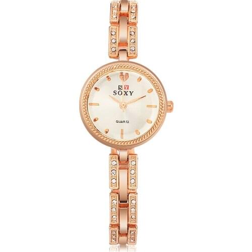 2021 Brand SOXY Women Bangle Watch Popular Style Rhinestone Bracelet Quartz Watches Fashion Unique Simple Designer Ladies Watch