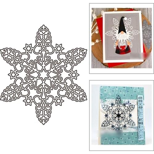 2021 New Christmas Snowflake Pattern Metal Cutting Dies For DIY Craft Making Greeting Card and Scrapbooking No Clear Stamps Sets