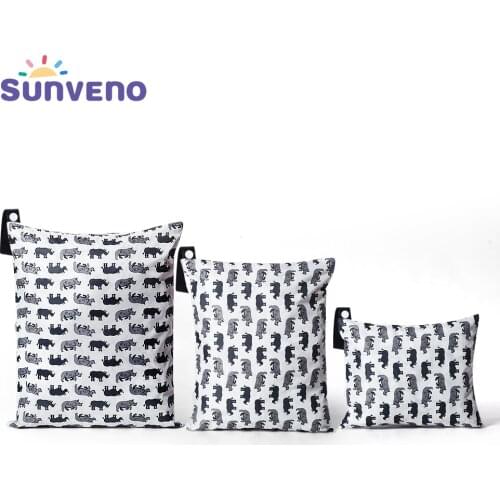 3Pcs Wet Dry Bag Baby Diaper Bag With Zippered Waterproof Reusable Washable 27*22cm 29*36cm 30*39cm