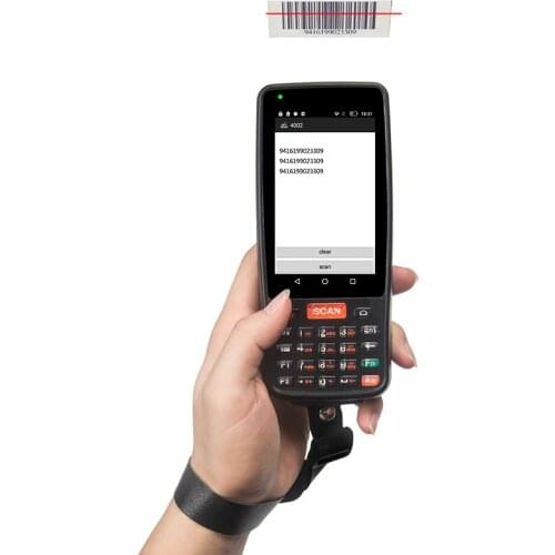 4G LTE Android PDA scanner portable barcode reader handheld Qr code scanner with display