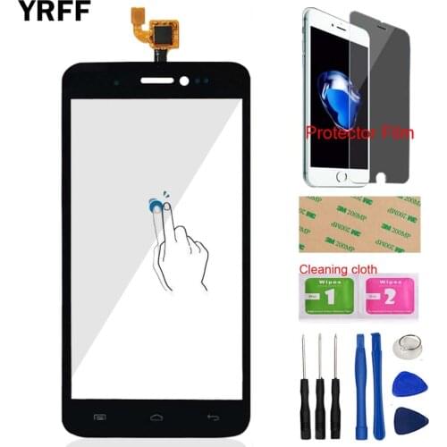 5.0'' Phone TouchGlass Front Glass For Explay Rio Lens Sensor Touch Screen Digitizer Panel Glass Tools + Protector Film Adhesive