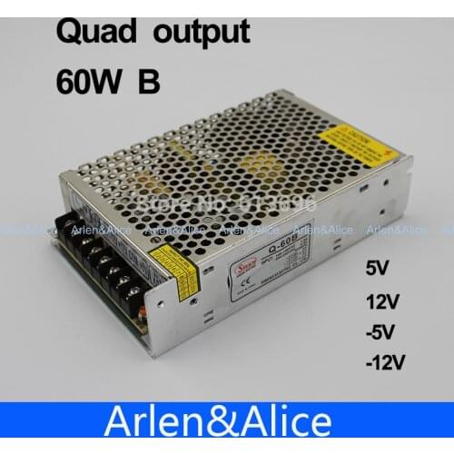 60W B Quad output 5V 12V -5 -12v Switching power supply AC to DC