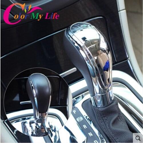 Car Styling ABS Chrome AT Gear Shift Knob Cover Trim for Opel ASTRA J 2009-2014 Insignia Sedan Sport Tourer 2009-2015