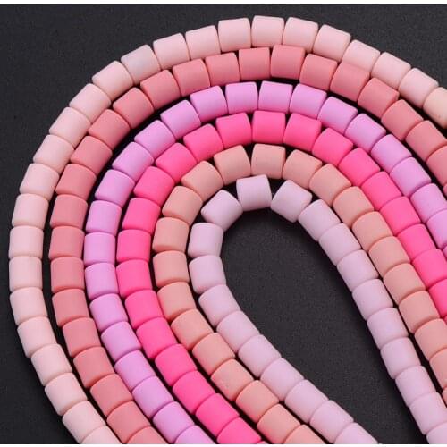 6x6mm 10Pcs/Lot Clay Barrel Beads Polymer Clay Beads Tube Spacer Beads For Jewelry Making DIY Handmade Accessory Approx 40mm