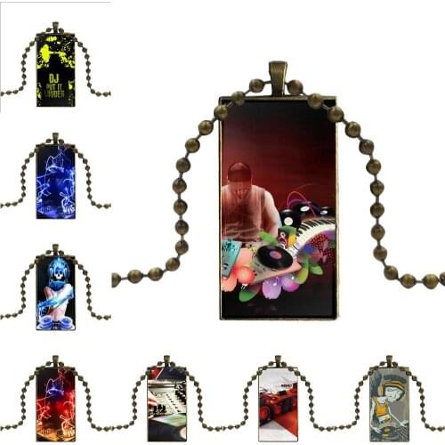 For Women Choker Dj Put It Louder Fashion Necklace Handmade Rectangle Shape Choker Necklace Jewelry Multi Designs