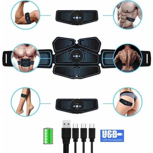 EMS Abdominal Massage Belt Muscle Stimulator Trainer ABS Smart Fitness Slimming Toner Electrostimulator Relaxtion Massager