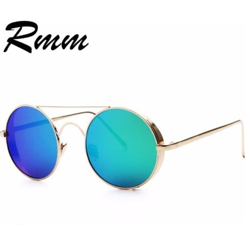 RMM Fashion UV400 Sunglasses Women brand designer metal Reflective Sun Glasses Men Mirror oculos de sol