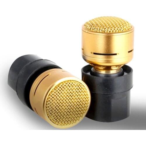 Great Voice Restore! Profession Microphone core Capsule Microphone Head Replacement for High-Fidelity mic Voice Golden Metal