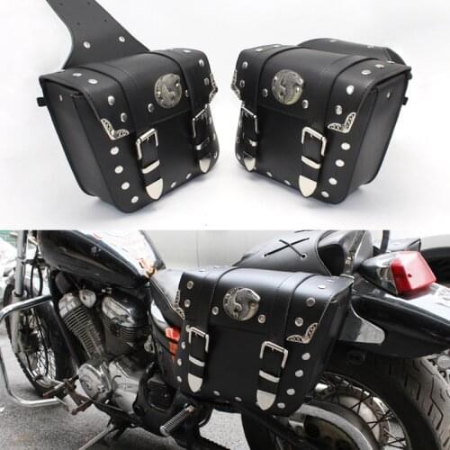 Eagle Design Saddlebags Retro Luggage Bag for Harley XL48 XL72 883 iron FatBoy FXD FLS Motorcycle Side Boxes Leather Saddle Bags